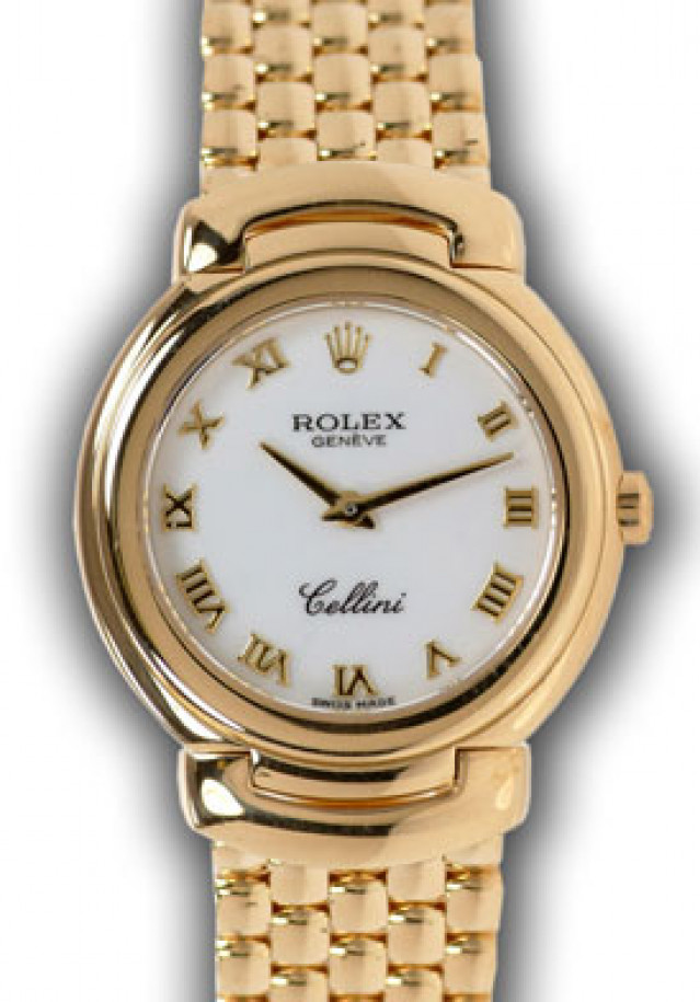 Rolex 6621 Yellow Gold on Wheat White with Gold Roman